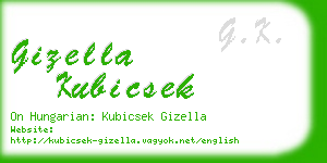 gizella kubicsek business card